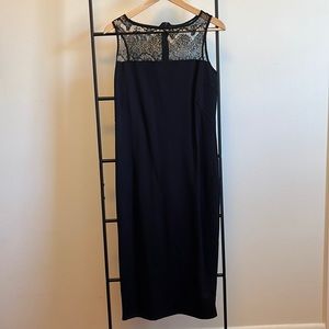 Piphany Black Queens Dress with Beautiful Lace Details, Size Small